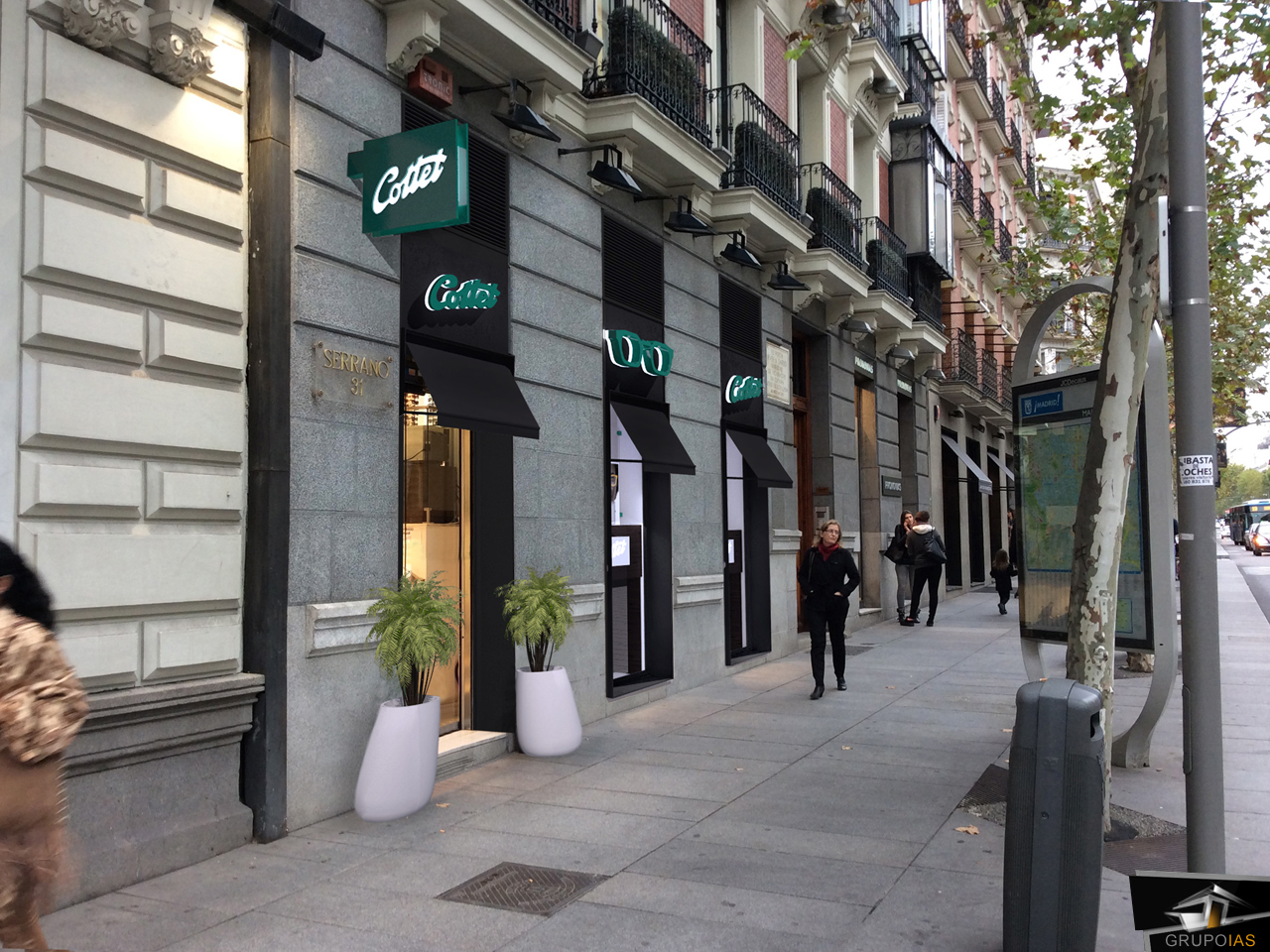 Diseño fachada optica Madrid 2